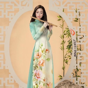 Pre-made Vietnamese Traditional Ao Dai Silk | Ao Dai For Women | Ao Dai For Girls | Vietnamese Dress | Ao Dai Vietnam | Ao Dai For Tet