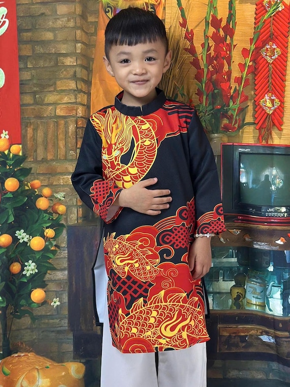 Kid in traditional costume - Ao Dai Khan Dong [Bé Con mặc Kid in traditional costume - Ao Dai Khan Dong [Bé Con mặc
