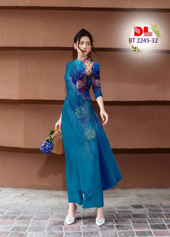 No101]ベトナムハンドメイドアオザイ(Áo dài Việt Nam)
