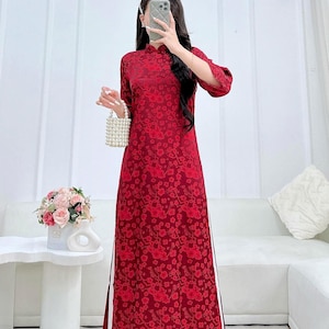 Modern Taffeta Silk Ao Dai - Vietnamese Dress for Women