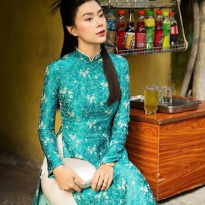 Green Tơ Tằm Silk Ao Dai: Vietnamese Traditional Dress - Ao Dai For Women - Ao Dai Việt