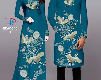 [No 258] ベトナムアオザイ(Áo dài Việt Nam) Couples Vietnamese Ao Dai | Ao Dai for Women Men | Ao Dai