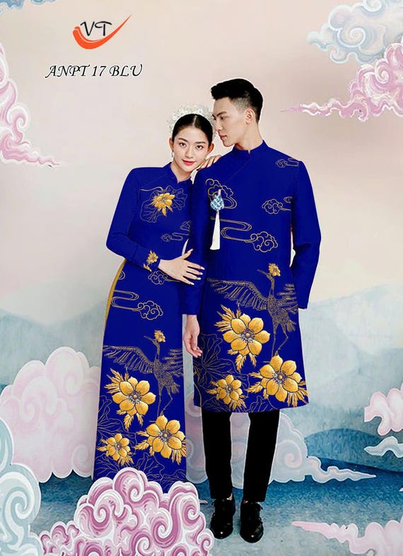 ベトナムシルクアオザイカップルセット：伝統的な茶道衣装 - Etsy 日本