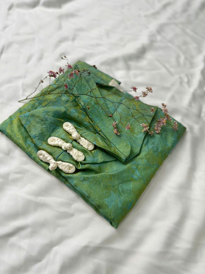 Modern Vietnamese Dress | Vietnamese Women’s Ao Dai | Áo Dài Cách Tân | Tencel Silk 2 color Ao Dai | Size S-3XL Green
