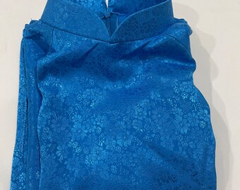 よてロデオ様用 アオザイ ロイヤルブルーガムホアジオアオザイ |既製の伝統的なベトナムの