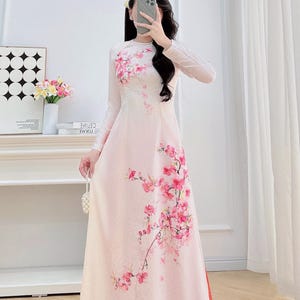 Cherry blossom ao dai - Etsy 日本