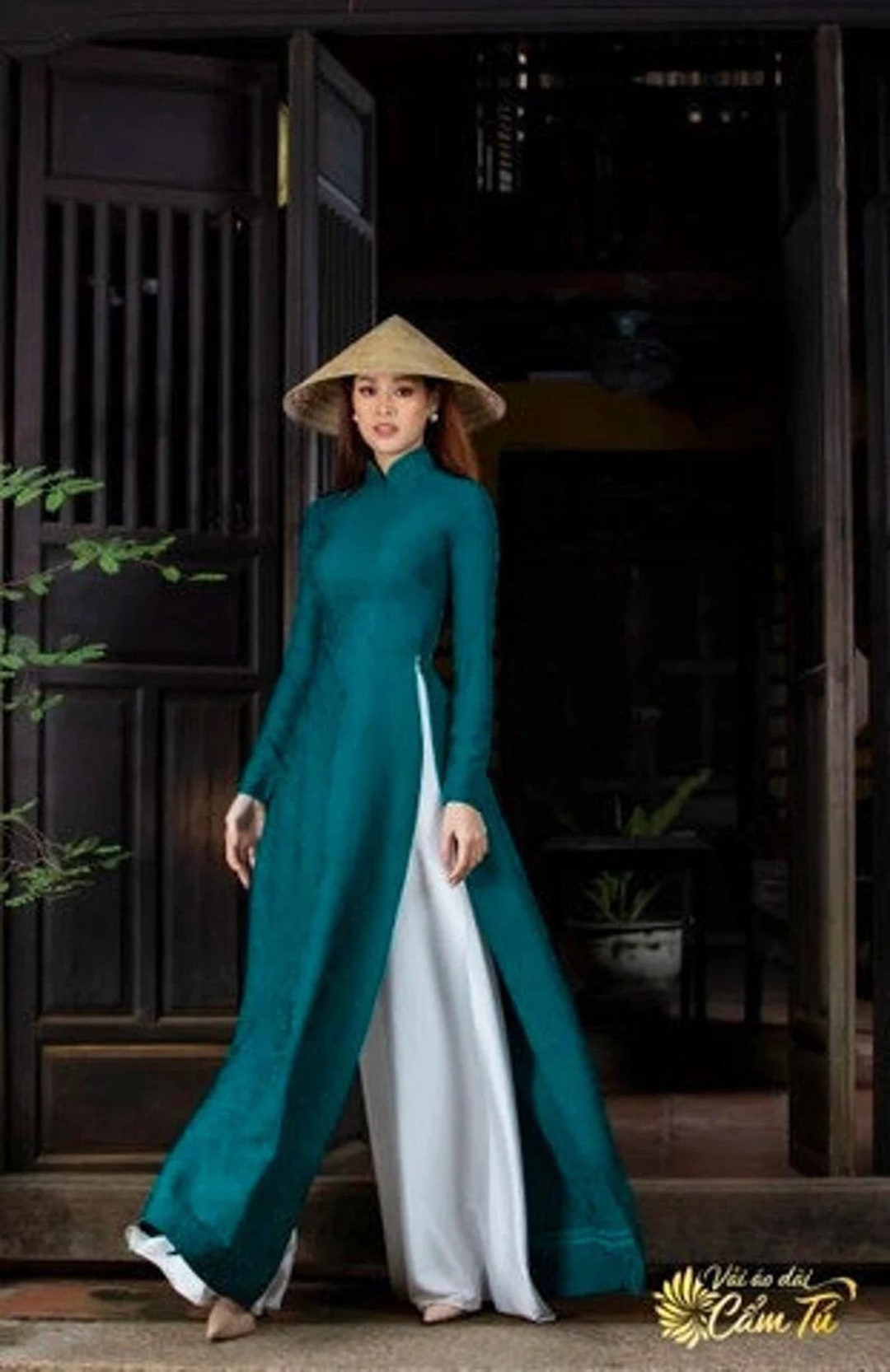 Indigo Gam Ao Dai Dress | Traditional Vietnamese Ao Dai | Ao