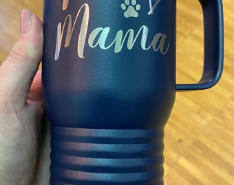 Dog Mama 20 oz Thermal Tumbler with handle