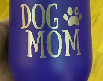 Dog Mama 12 oz Thermal Wine Tumbler