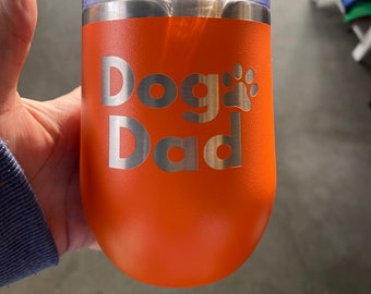 Dog Dad 12 oz Thermal Wine Tumbler