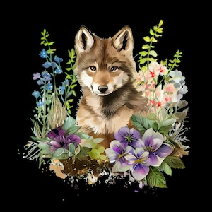 Aquarell Style Wolf Sticker für Laptops, Handys, Notebooks, etc. Sticker Größen variieren leicht.