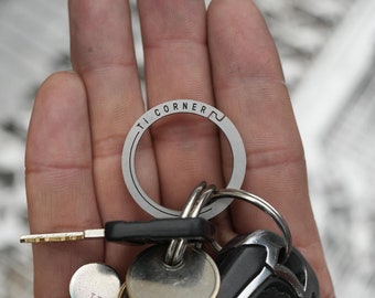 Titanium EDC Key Ring Every Day Carry Key Ring. Lanyard Key Ring