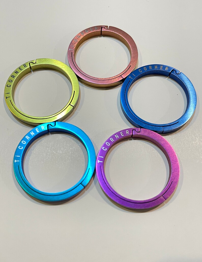 Titanium EDC Key Ring Every Day Carry Key Ring. Lanyard Key Ring Etsy