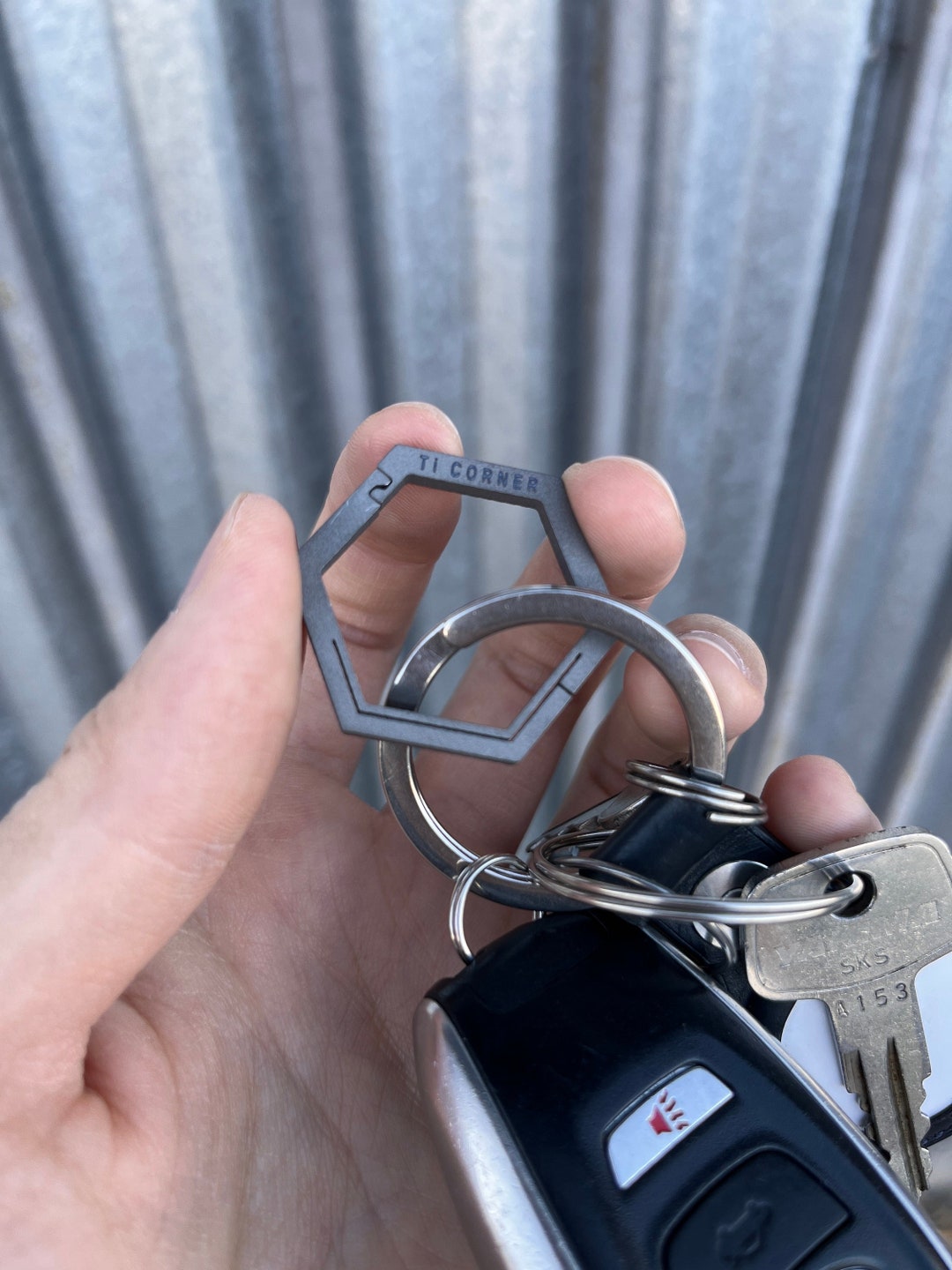 Titanium EDC HEX Key Ring Every Day Carry Key Ring. Lanyard Key Ring Etsy