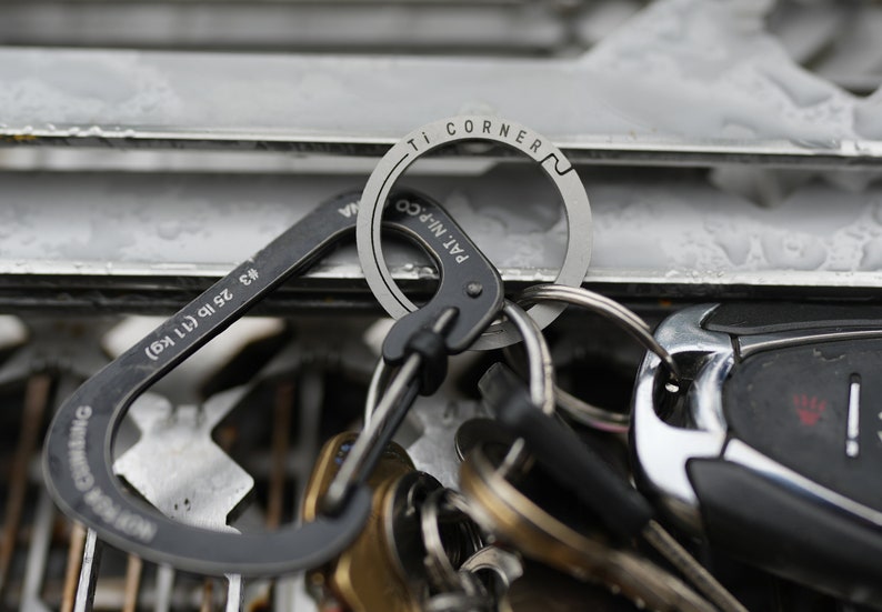 Titanium EDC Key Ring Every Day Carry Key Ring. Lanyard Key Ring Etsy