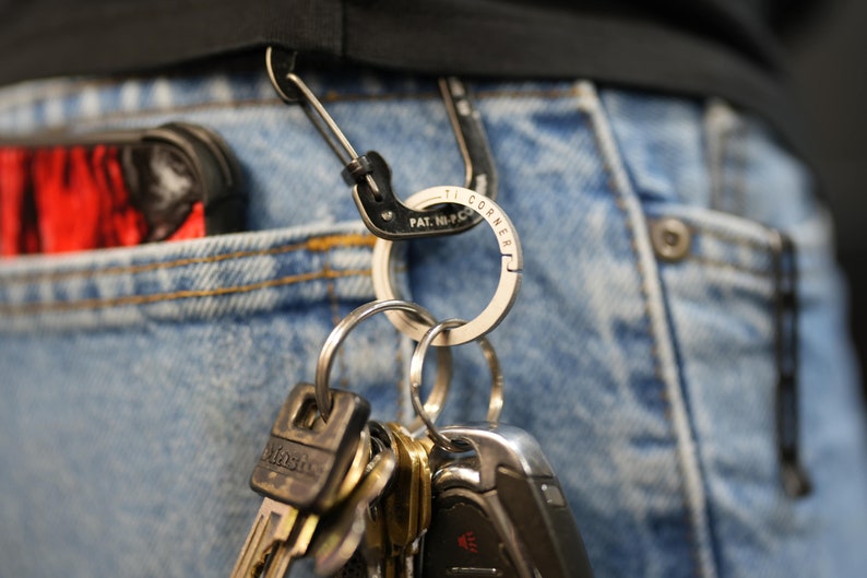 Titanium EDC Key Ring Every Day Carry Key Ring. Lanyard Key Ring Etsy