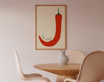 Chilli Fine Art Print: Modern Kitchen Decor