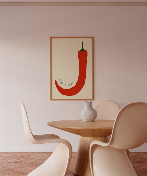 Chilli Fine Art Print: Modern Kitchen Decor