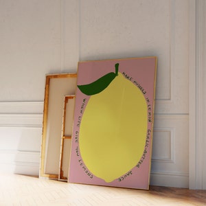 Lemon Printable Kitchen Wall Art, Funny Kitchen Wall Decor, Digital Download, Food prints, Lemon Poster, Housewarming Gift, Cook Lover.