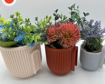 Indoor or Outdoor Wall Mounted Plant Pot with Removable Drip Tray