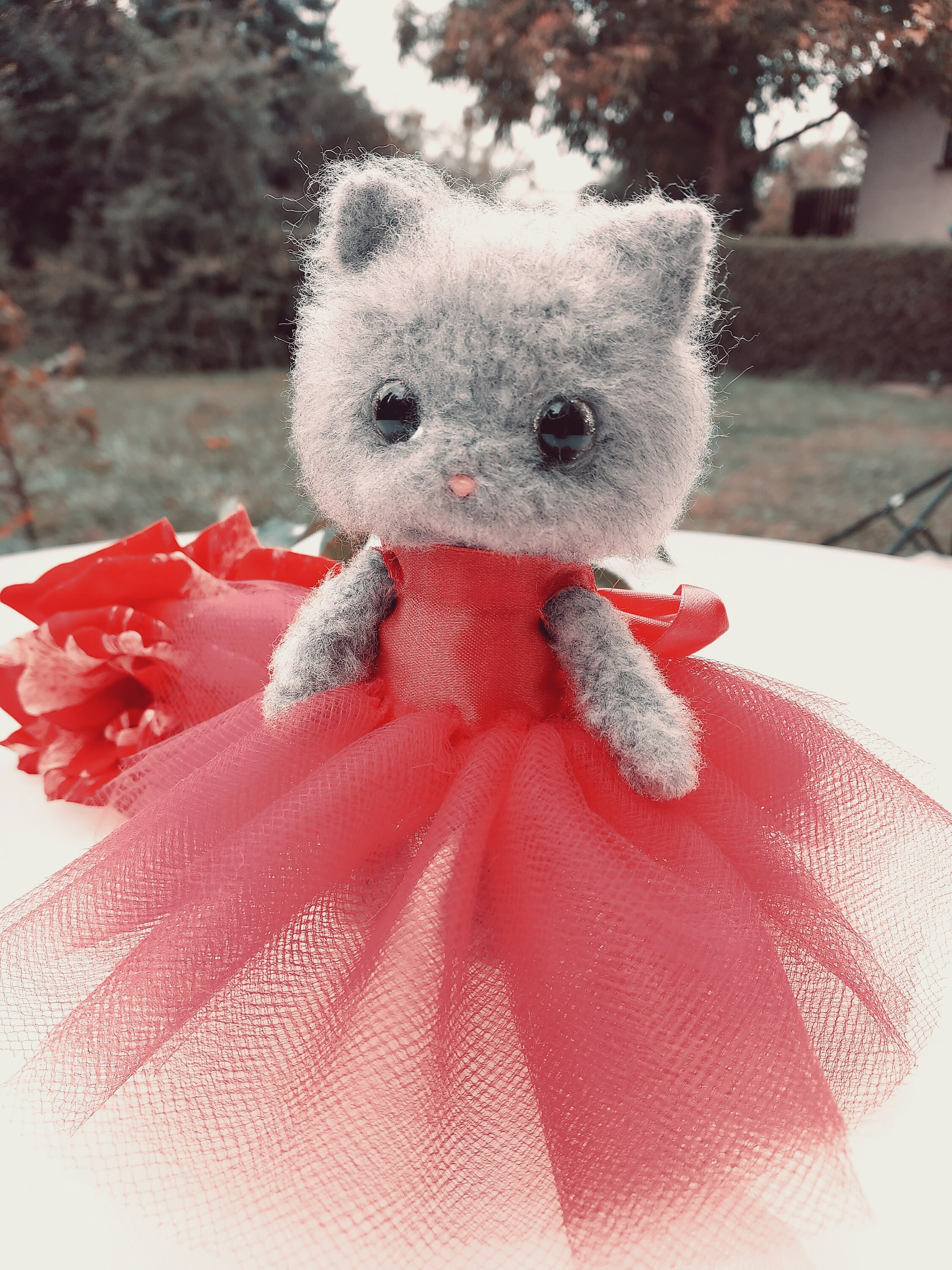 cat dress crochet pattern I made a tiny crochet dress for my cat and I genuinely can't tell if this  is adorable or bad. She sat still for about 30 seconds, judged me silently,  and then