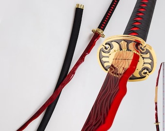 River of Blood Katana Replica | Elden Ring Inspired Sword | Cosplay Prop & Game Collectible Display Katana | Handmade Fantasy Blade