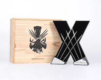 Wolverine Stahlkralle Prop Replik | X-Men Cosplay tragbar Krallen | LED Leuchtender Ausstellungsstand Sammlerstück | Ungeschliffene Superhelden Replik