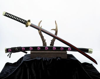 Sandai Kitetsu Inspired Katana Sword, Handmade 1045 Steel Samurai Sword, Full Tang Razor Sharp Anime Katana, Hardwood Saya