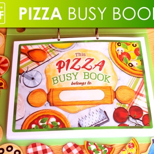 Pizza Busy Book | Printable Activities for Kids | Print and Play Kindergarten Binder | Homeschool Learning | Preschool Activity Book
