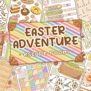 Easter Adventure Escape Room | Treasure Hunt for Kids | Easter Party Printable | Easter Games for Kids | Scavenger Egg Hunt | Printable Game