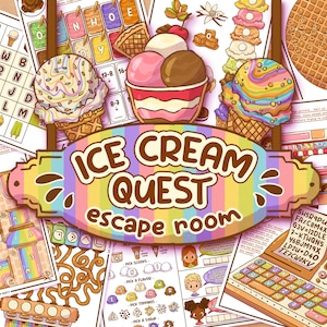 Eiscreme-Querlauf entkommen | Geburtstagsparty für Kinder | Summer Camp Outdoor Gartenspiel | Familienspiel | Mystery Puzzle Codes