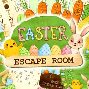 Easter Escape Room for Kids | Printable Party Games | Easter Egg Hunt | Backyard Spring Game | DIY Treasure Hunt | Easter Bunny Scavenger