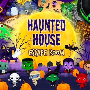 Halloween Haunted House Escape Room for Kids | DIY Escape Room Game | Printable Halloween Game | Print and Play Activity