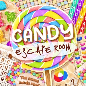 Candy Escape Room per bambini / Gioco per feste di compleanno / Caccia al tesoro fai da te stampabile / Caccia al tesoro per feste / Attività di stampa e gioco
