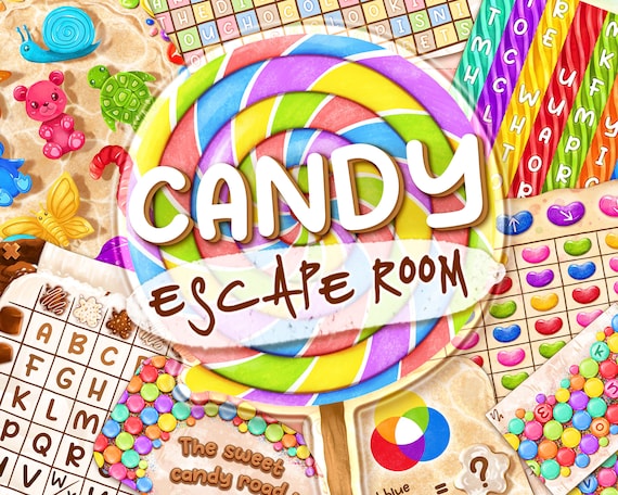 Candy Escape Room for Kids | Birthday Party Game | DIY Printable Treasure Hunt | Party Scavenger Hunt | Print and Play Activities