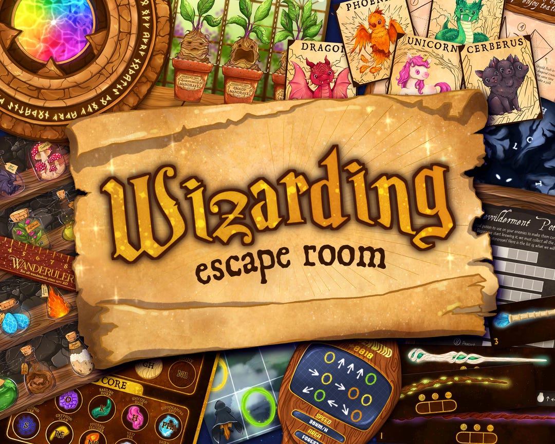 Wizarding Escape Room Game for Kids Magical School Treasure Hunt DIY