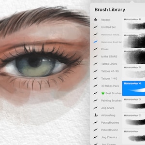 32 Watercolor brushes for Procreate