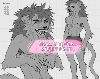 Snarly Tigon furry adopt base