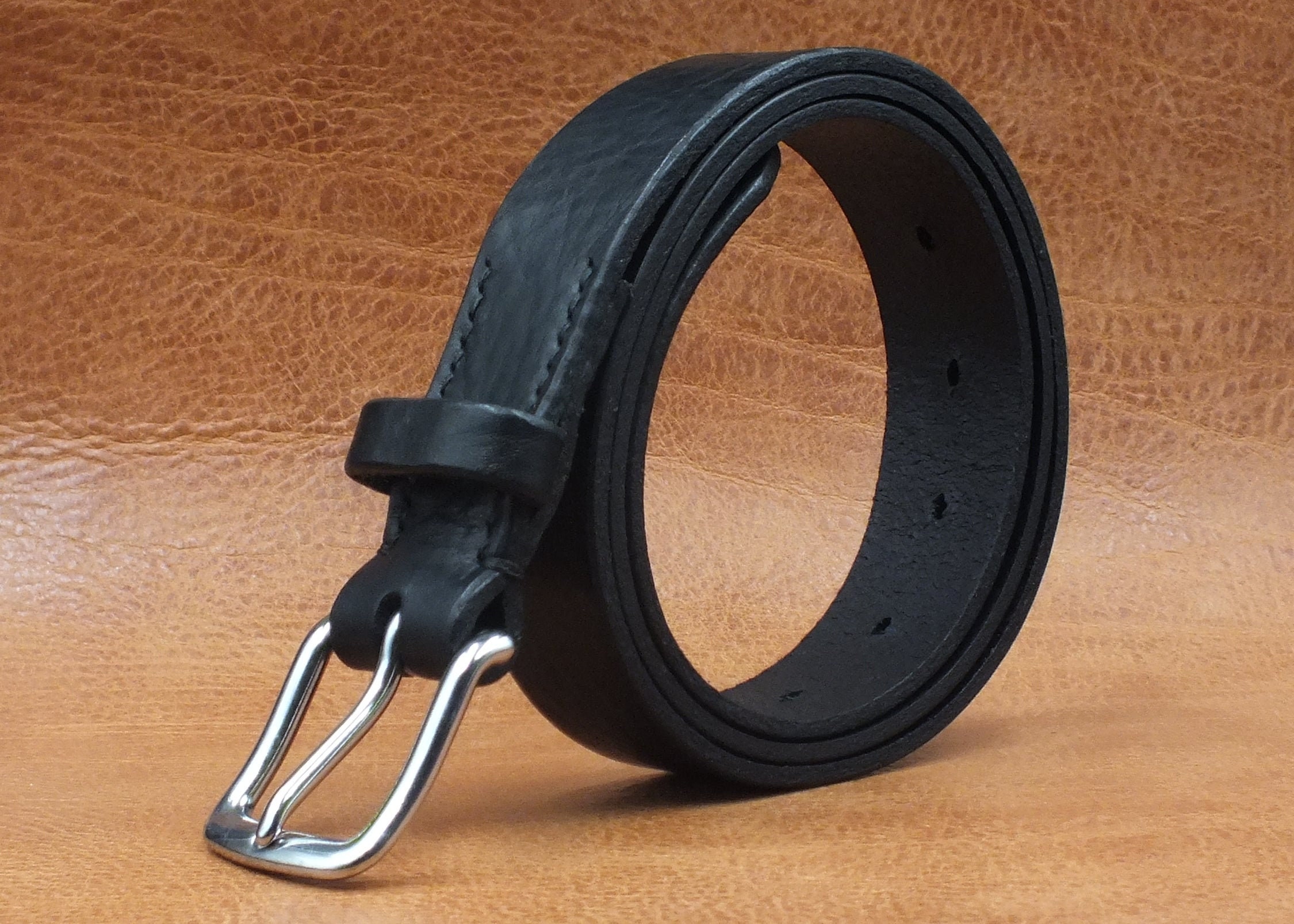 SALE - Black Leather Belt - 1.25 SALE - Black Leather Belt - 1.25