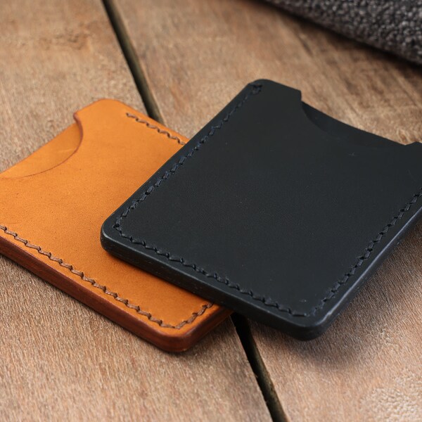Leather Cards Wallet Etsy