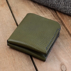 Oliva - Cartera minimalista de piel