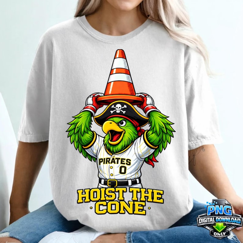 Hoist The Cone Png, Pirates Hoist The Cone, Funny Saying Baseball Meme Png, Pittsburgh Baseball Png, Pirate Parrot Mascot Hoist The Cone image 7