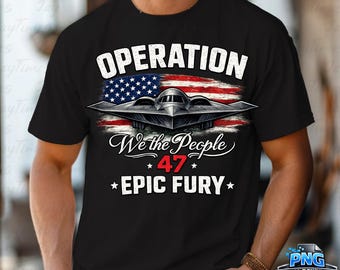 Operation Epic Fury PNG, American Flag Graphic Png, Patriotic Jet Fighter Design, Patriotic Adventure, USA Military Style (Instant Download)