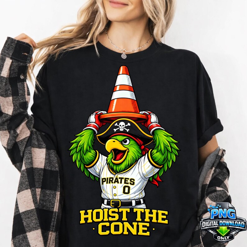Hoist The Cone Png, Pirates Hoist The Cone, Funny Saying Baseball Meme Png, Pittsburgh Baseball Png, Pirate Parrot Mascot Hoist The Cone image 8