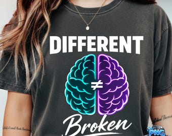 Differently Calibrated – Neurodivergent PNG: Inspirational Quote png, Autism Awareness png, Neurodiversity Pride Design (Instant Download)