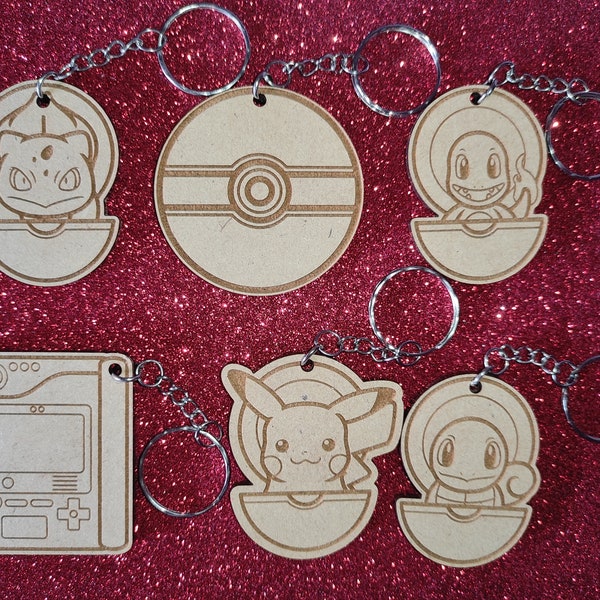 Vector Design Pokemon Keychains