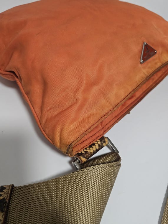 Authentic Prada Nylon/python leather crossbody bag - image 11