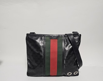 Bolso bandolera auténtico Gucci Imprime de lona revestida