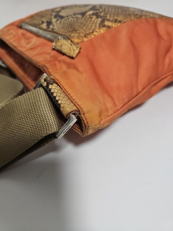 Authentic Prada Nylon/python leather crossbody bag - image 17