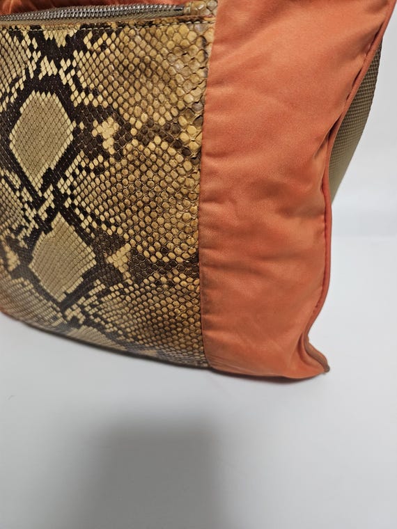 Authentic Prada Nylon/python leather crossbody bag - image 9